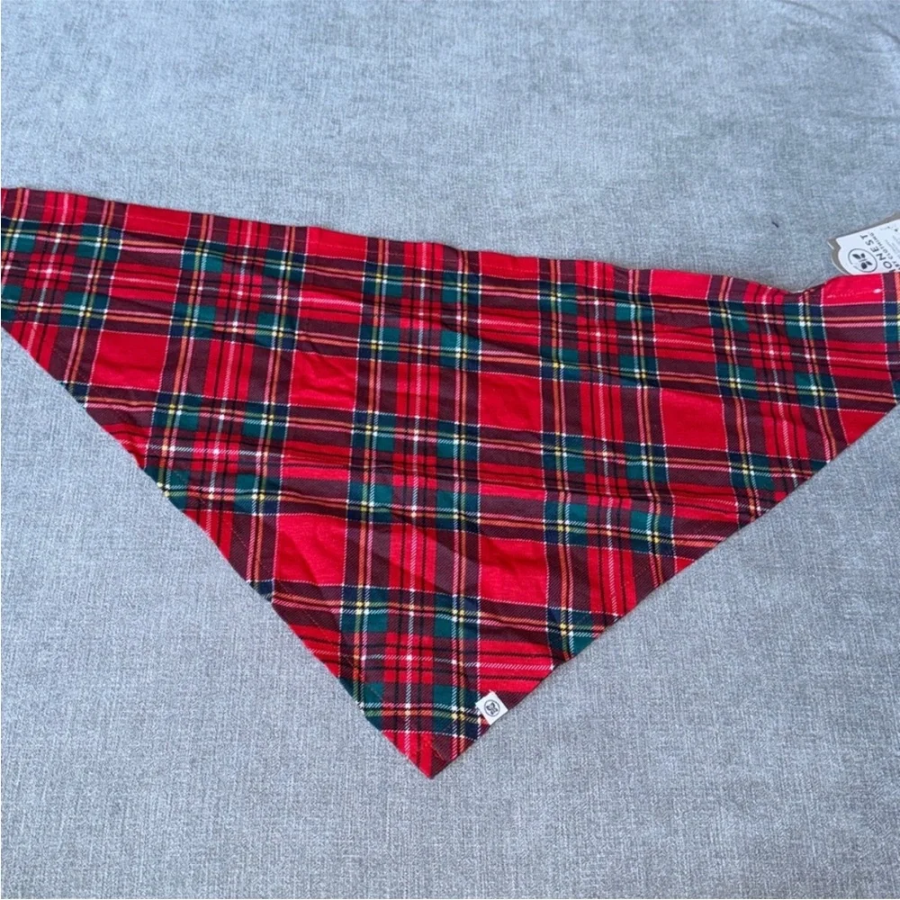 The Honest Company Plaid Pet Holiday Bandana